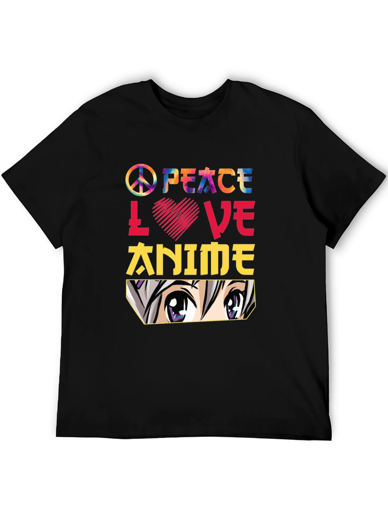 Peace Love Anime T-Shirt - Trendy Graphic Tee