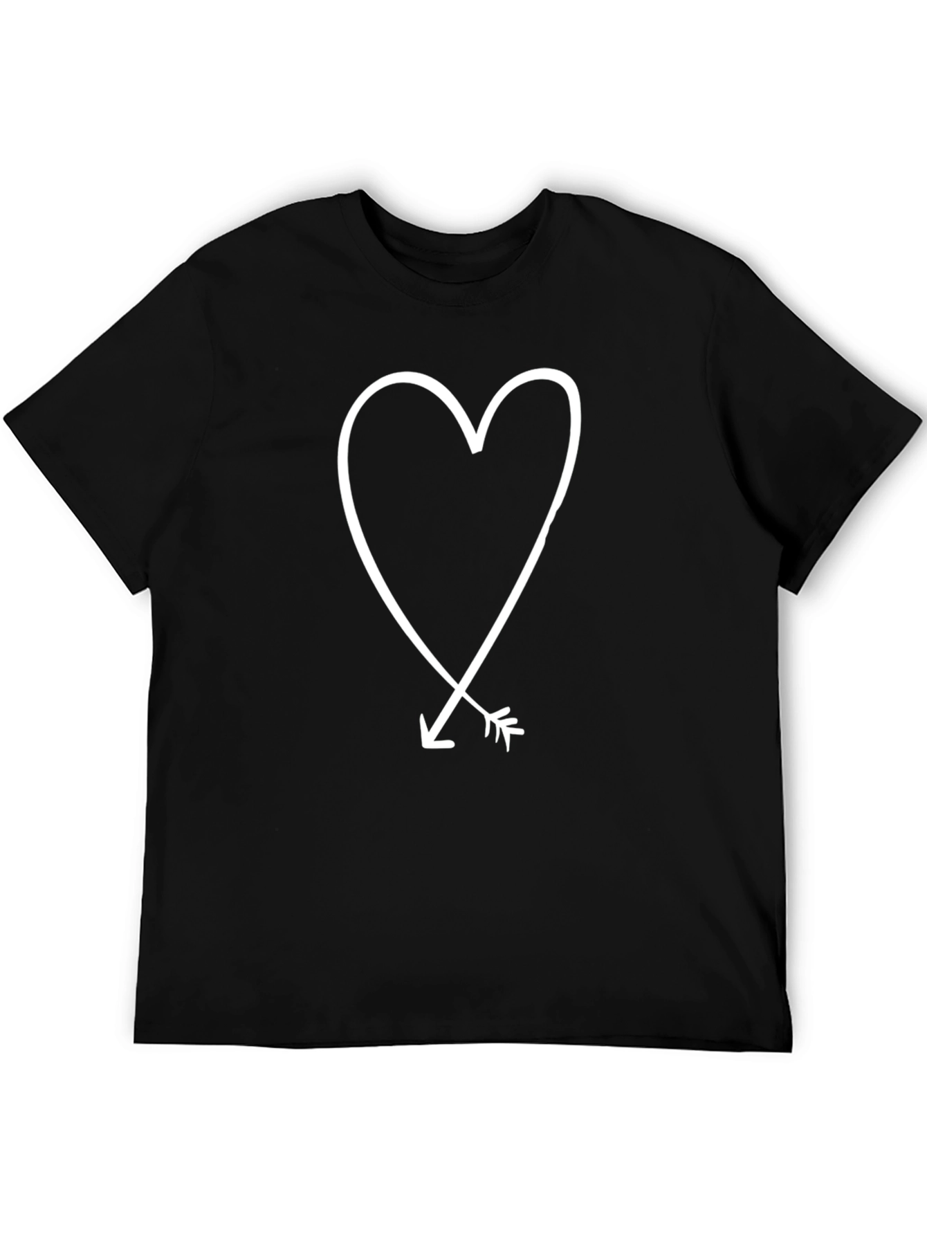 Heart and Arrow Graphic Tee - Black