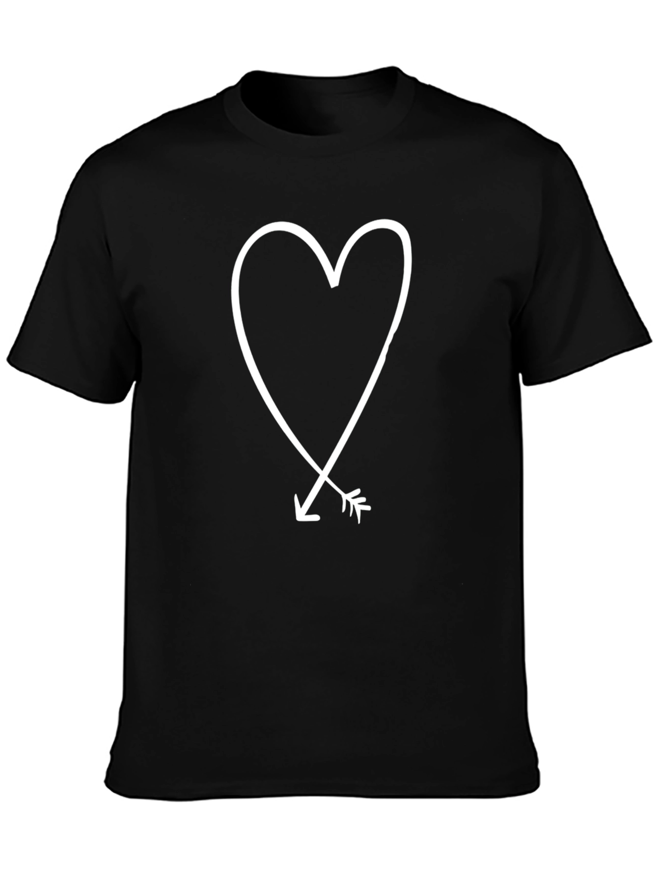 Heart and Arrow Graphic Tee - Black