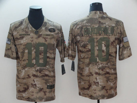 Men's San Francisco 49ers Jimmy Garoppolo #10 Camouflage Game Jerseys