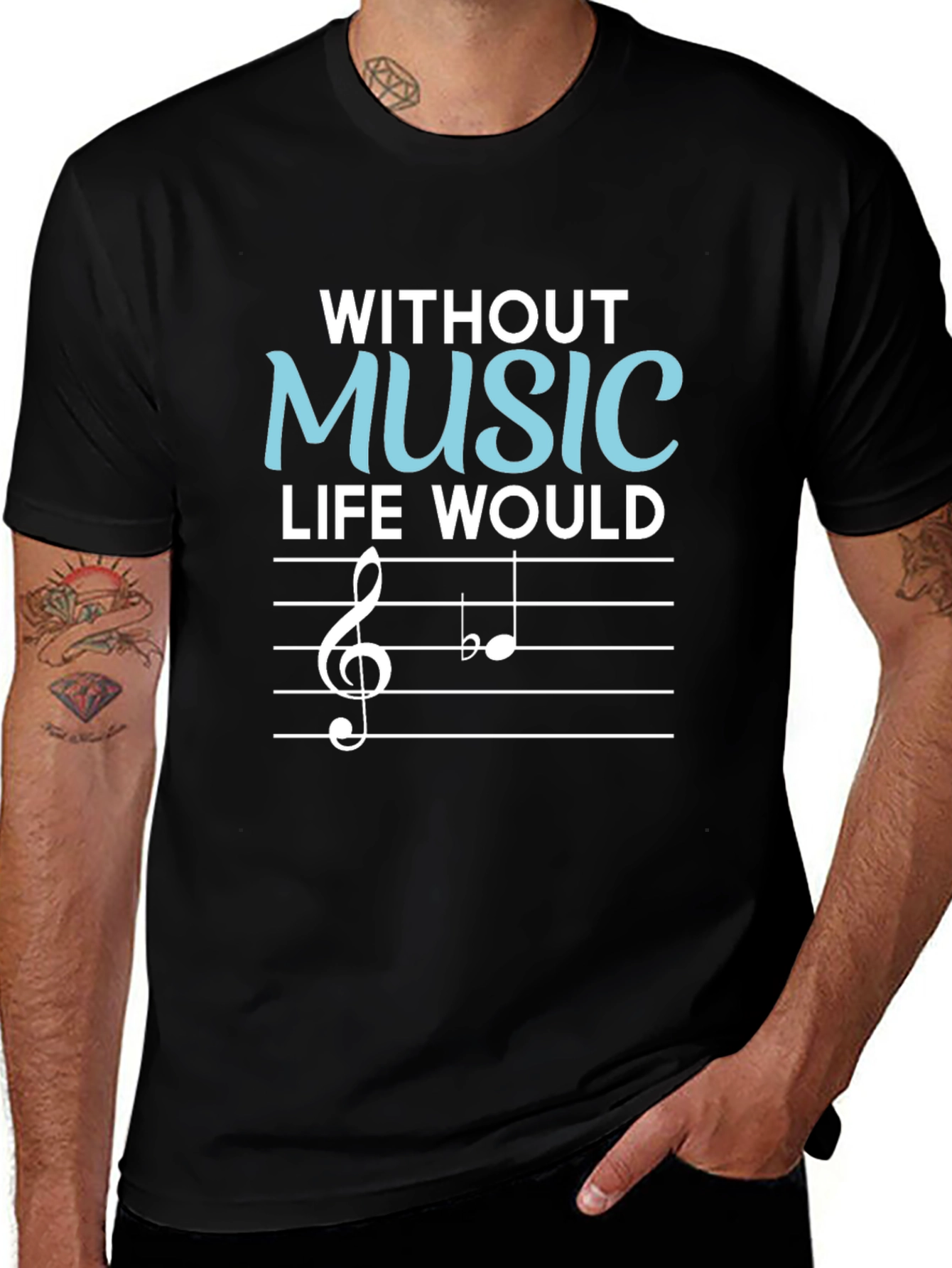 Without Music Life Would Be Flat T-Shirt