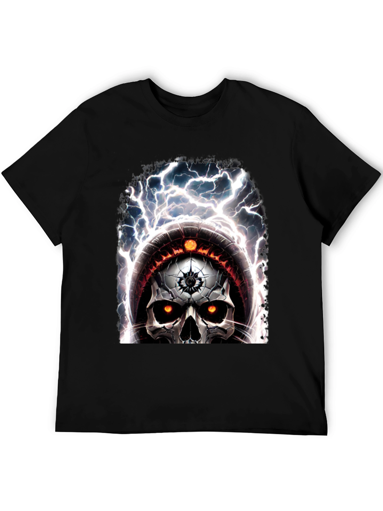 Skull Graphic Tee - Lightning Design