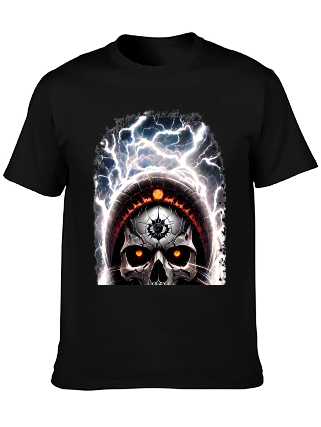 Skull Graphic Tee - Lightning Design