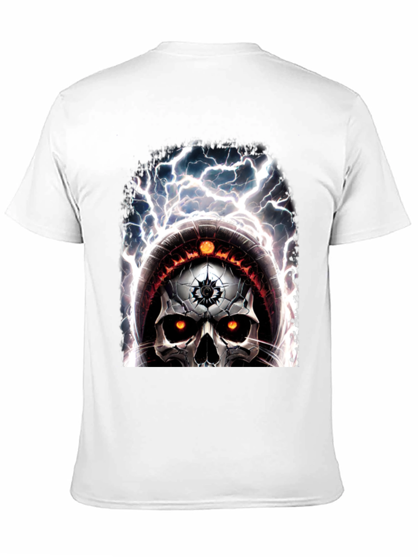Skull Graphic Tee - Lightning Design