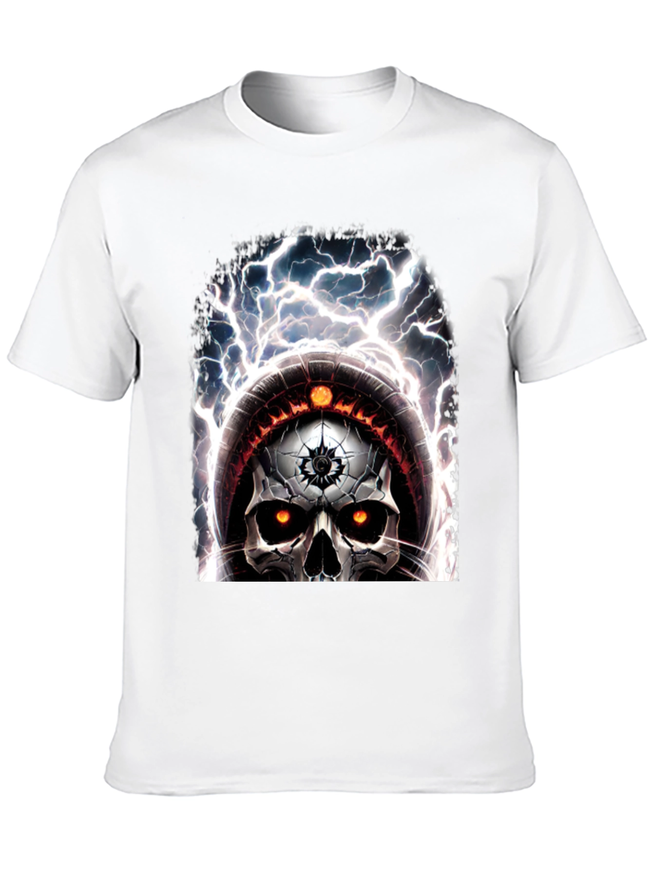 Skull Graphic Tee - Lightning Design