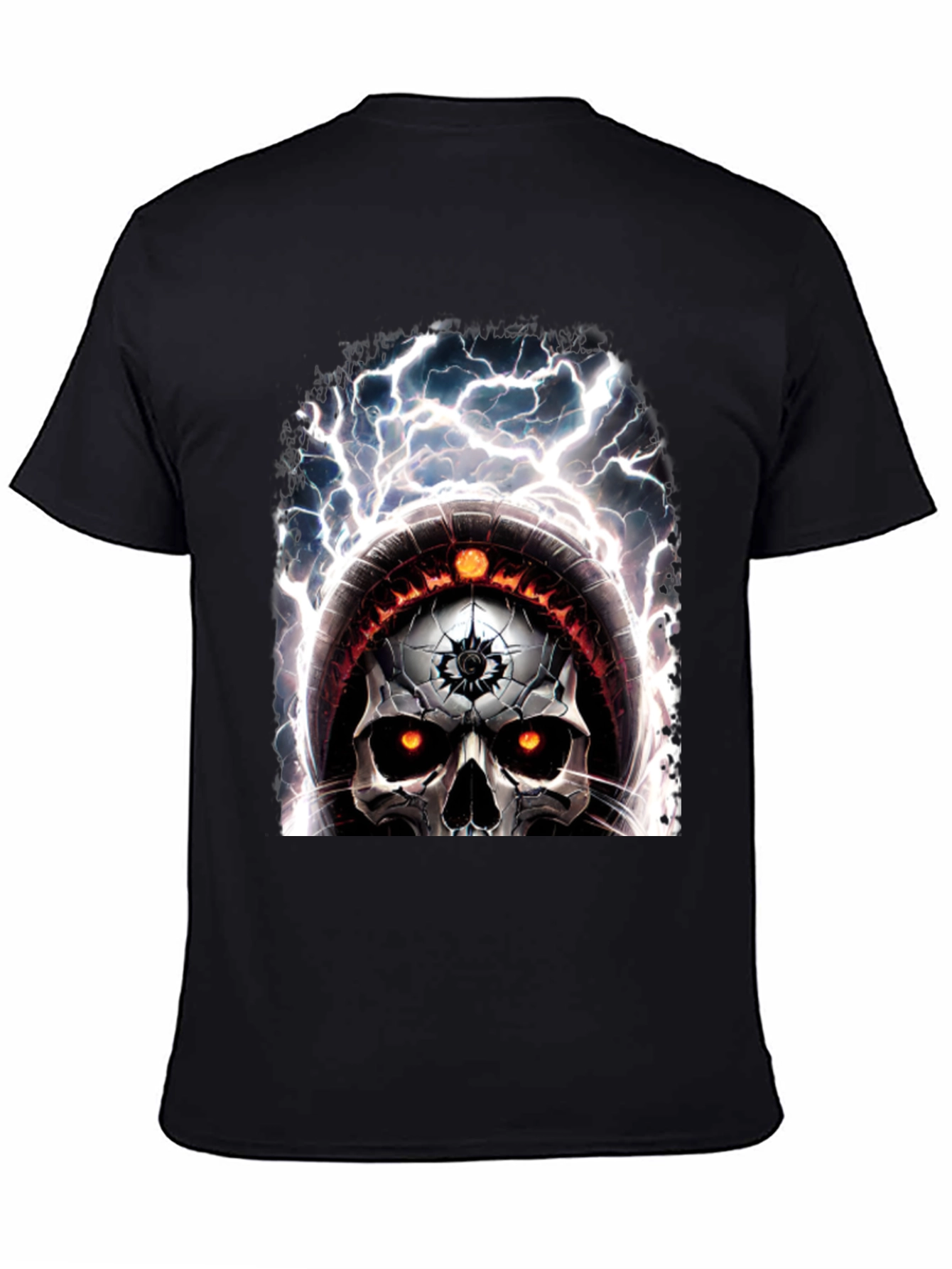 Skull Graphic Tee - Lightning Design