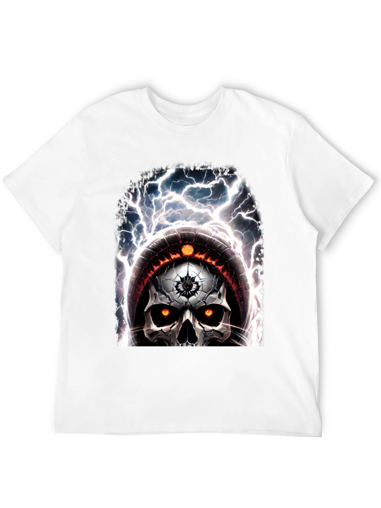 Skull Graphic Tee - Lightning Design