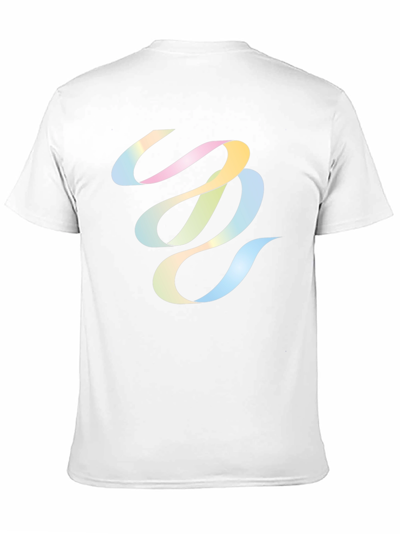 Abstract Ribbon Graphic Black T-Shirt