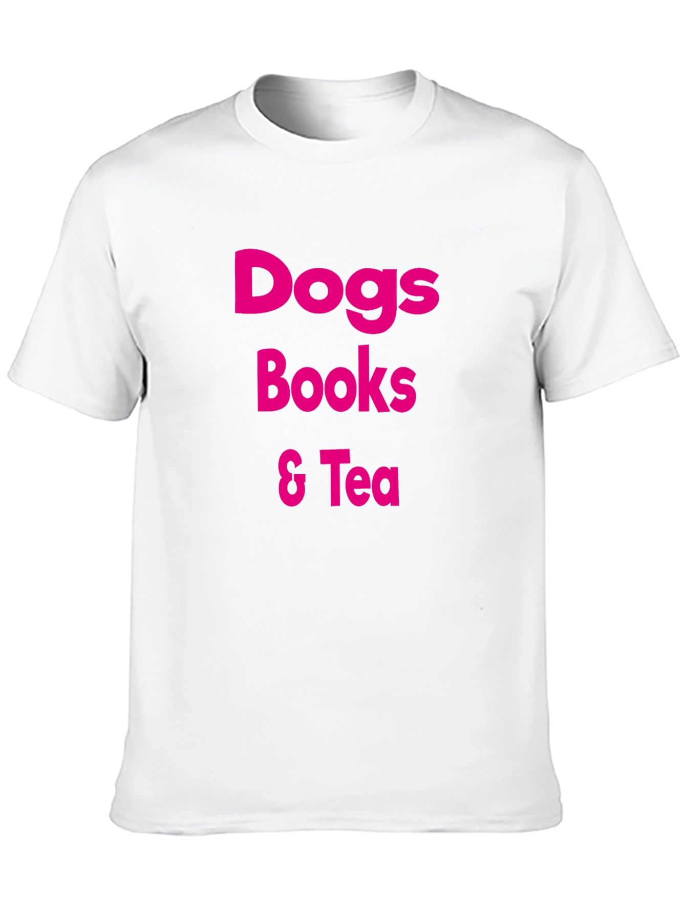 Dogs Books & Tea Graphic T-Shirt