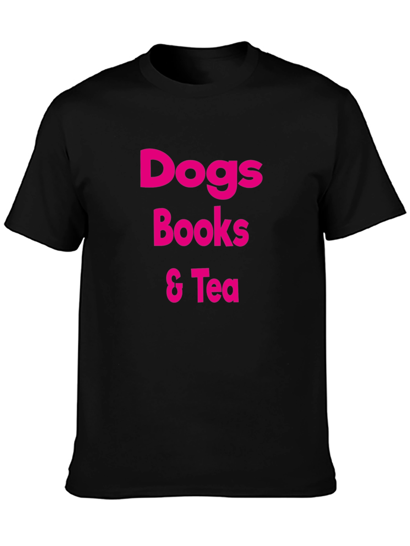 Dogs Books & Tea Graphic T-Shirt