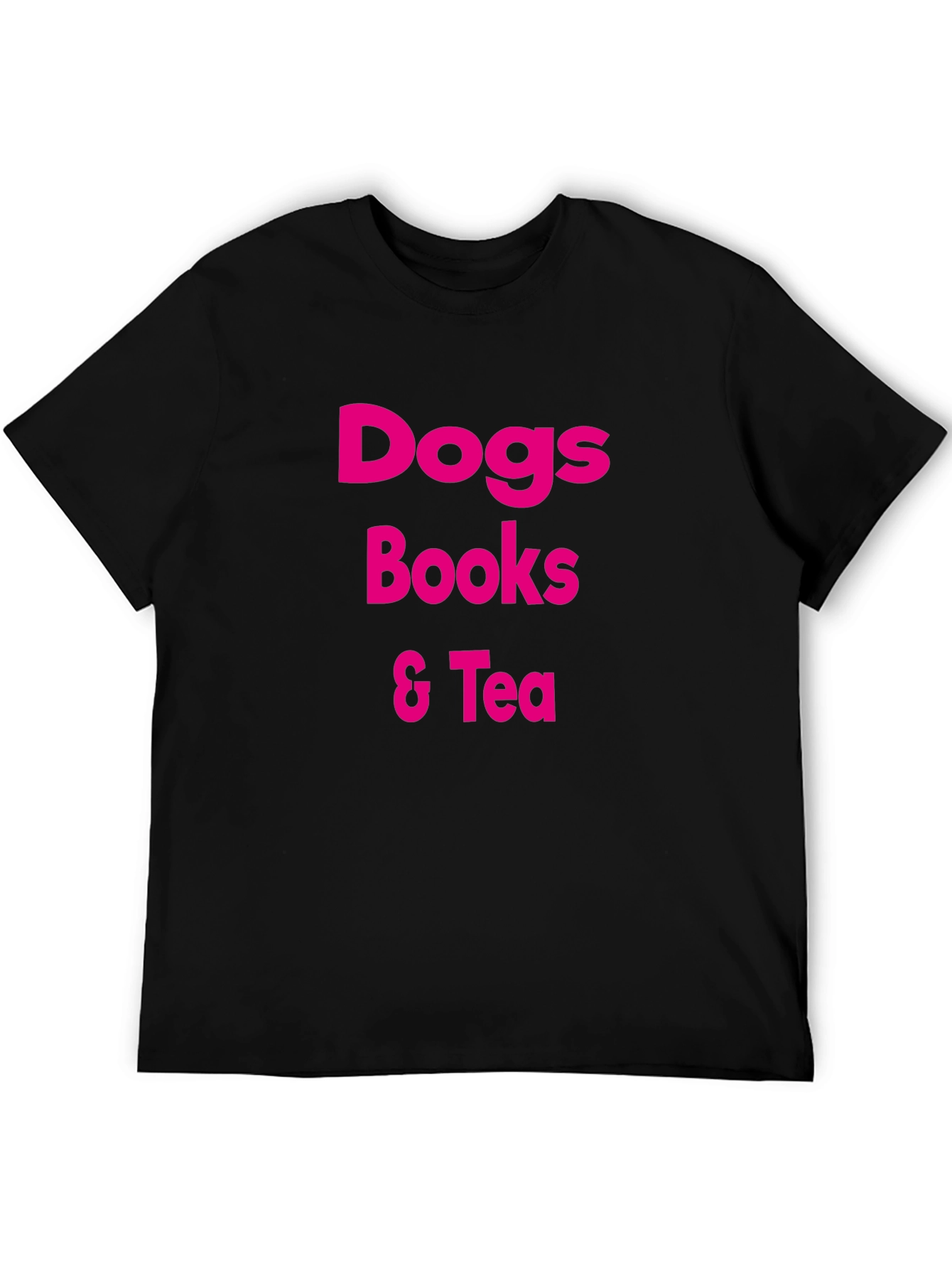 Dogs Books & Tea Graphic T-Shirt