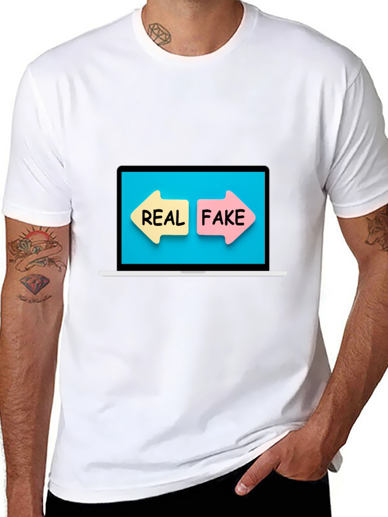 Real or Fake T-Shirt - Novelty Graphic Tee