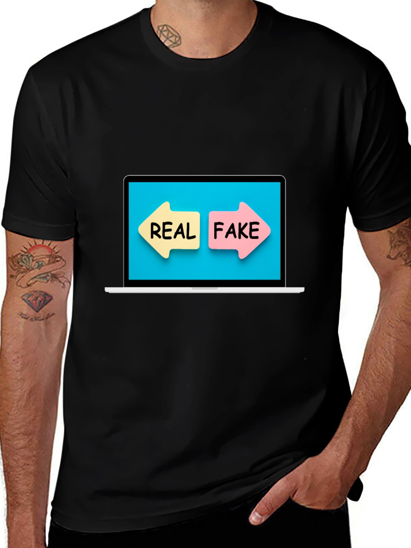 Real or Fake T-Shirt - Novelty Graphic Tee