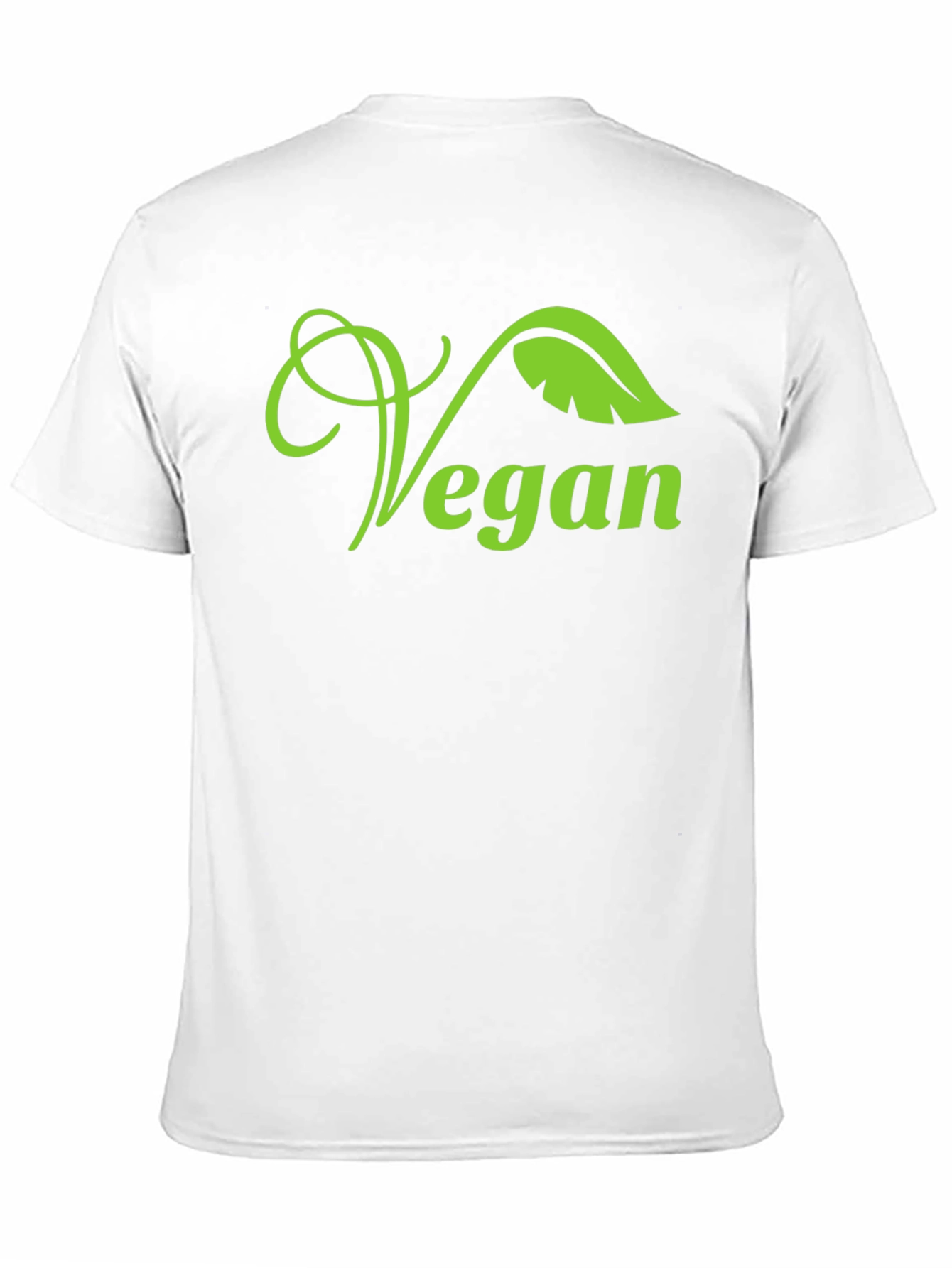 Vegan Leaf Graphic T-Shirt - Black