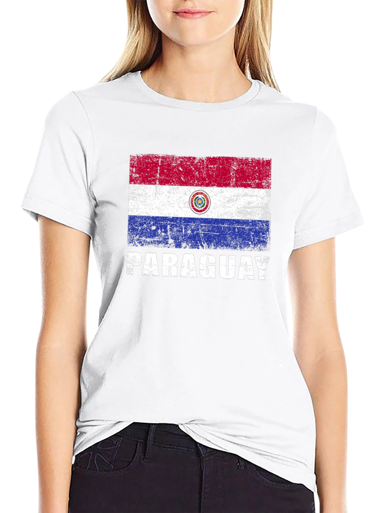 Paraguay Flag T-Shirt - Distressed Graphic Tee