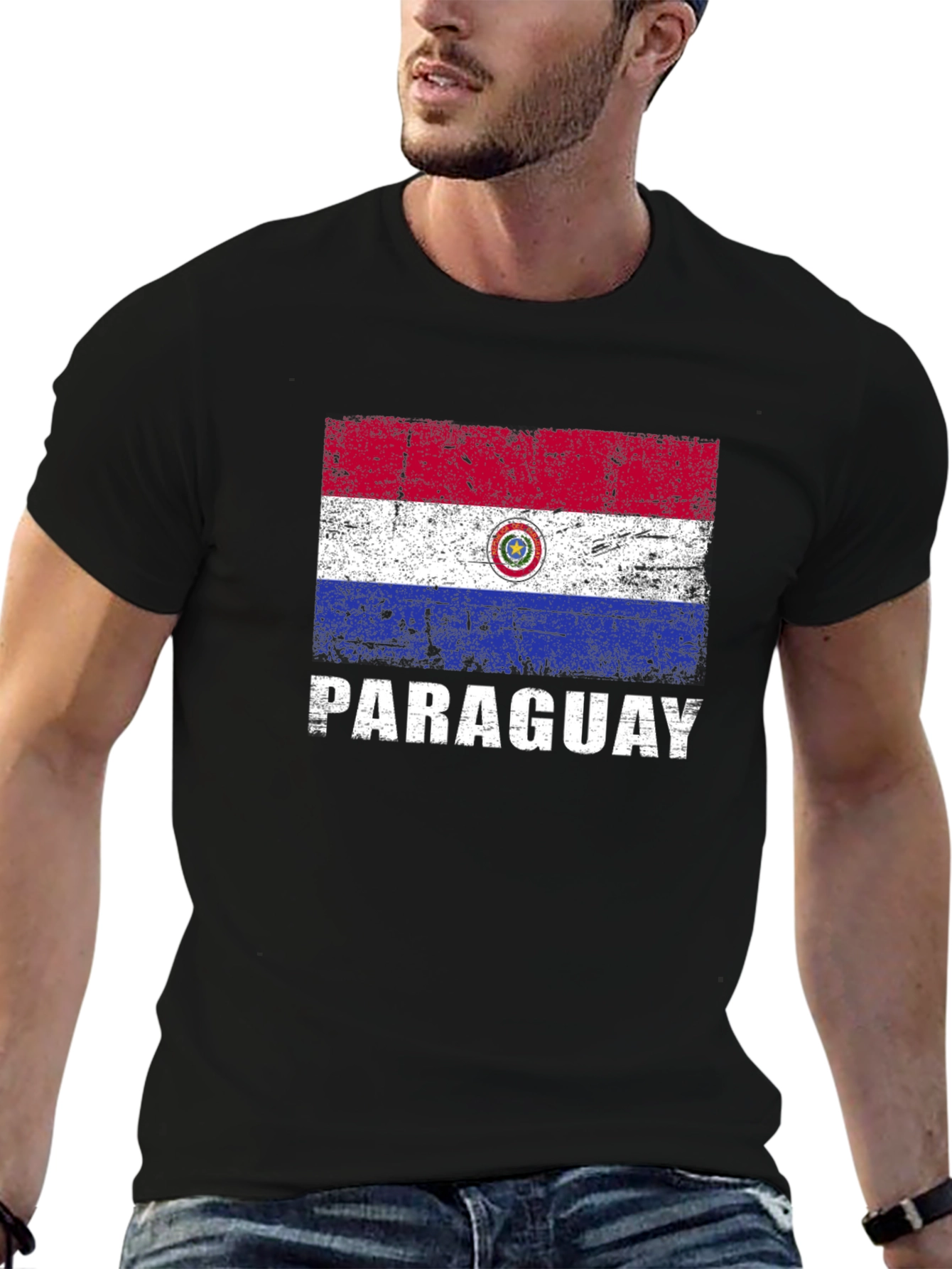 Paraguay Flag T-Shirt - Distressed Graphic Tee