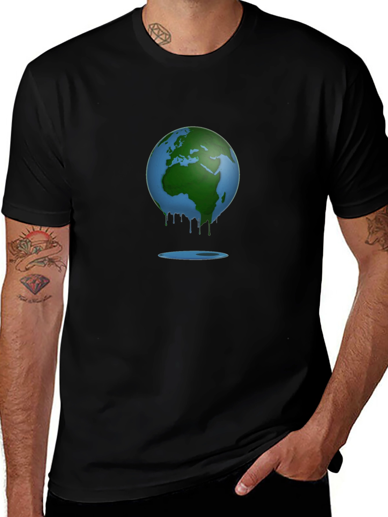 Melting Earth Graphic Tee - Climate Change Awareness