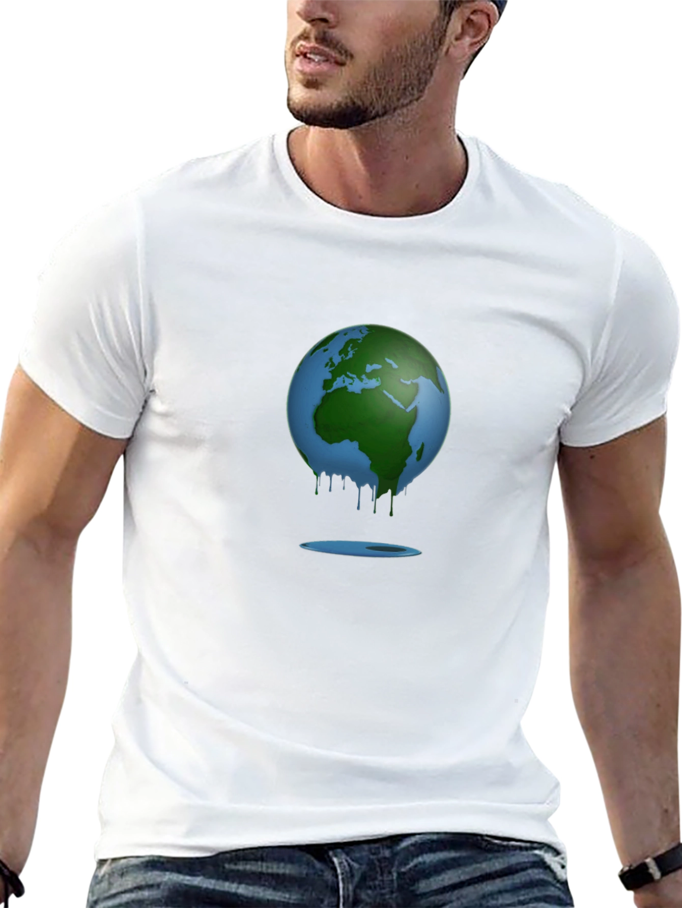 Melting Earth Graphic Tee - Climate Change Awareness