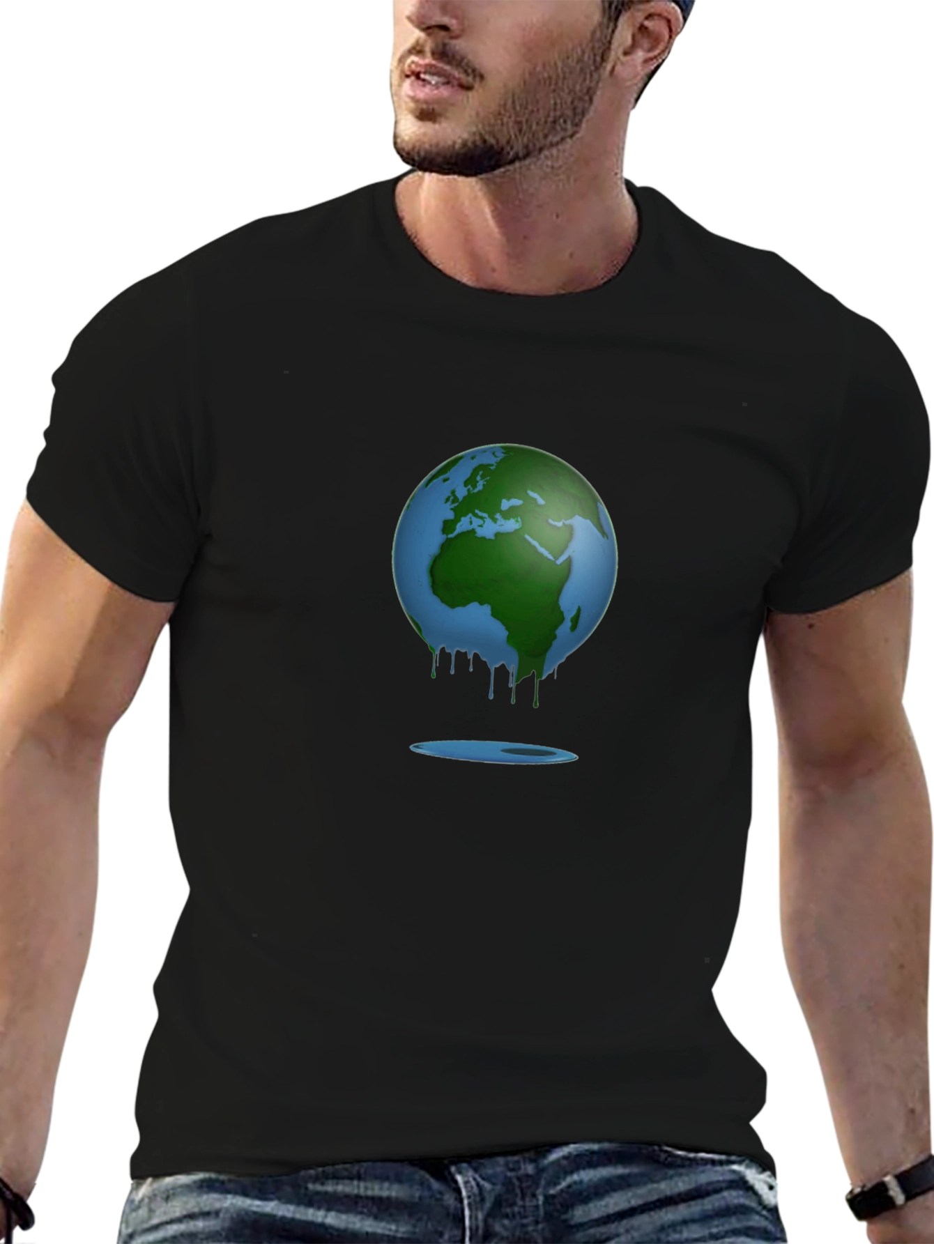 Melting Earth Graphic Tee - Climate Change Awareness