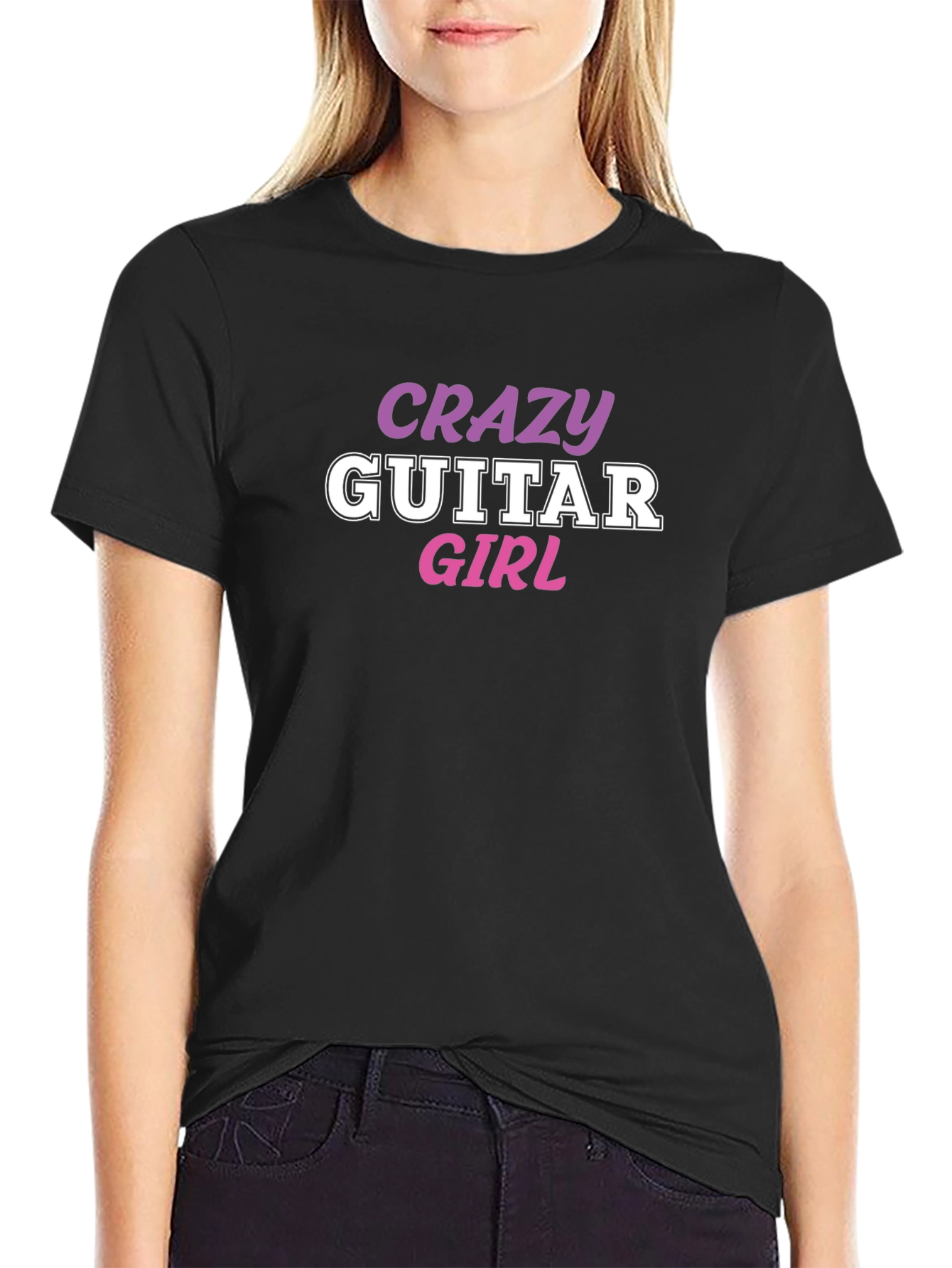 Crazy Guitar Girl Graphic Tee