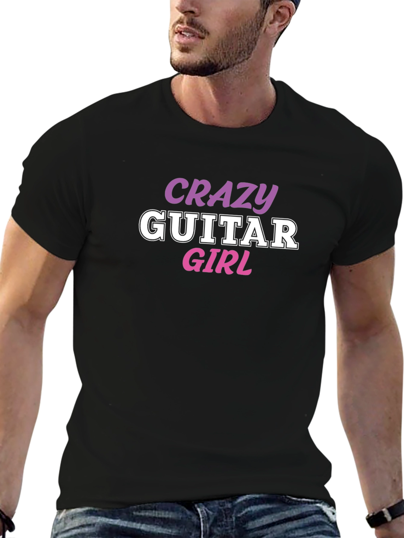 Crazy Guitar Girl Graphic Tee