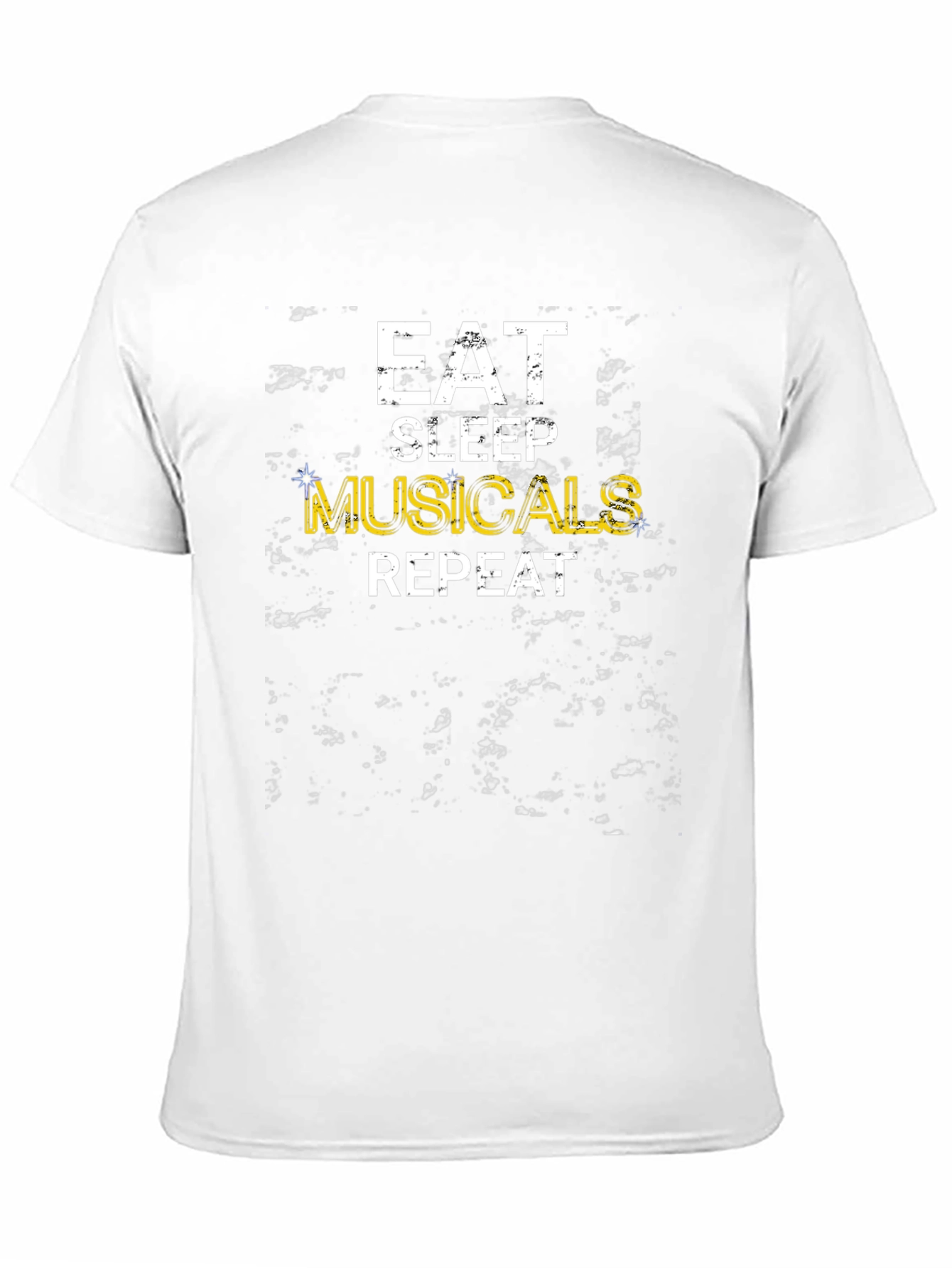 Eat Sleep Musicals Repeat Black Graphic T-Shirt