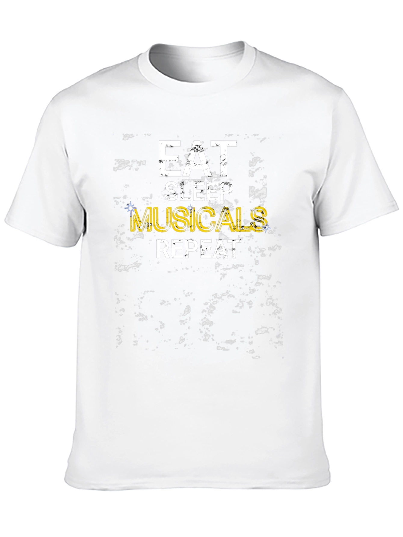 Eat Sleep Musicals Repeat Black Graphic T-Shirt