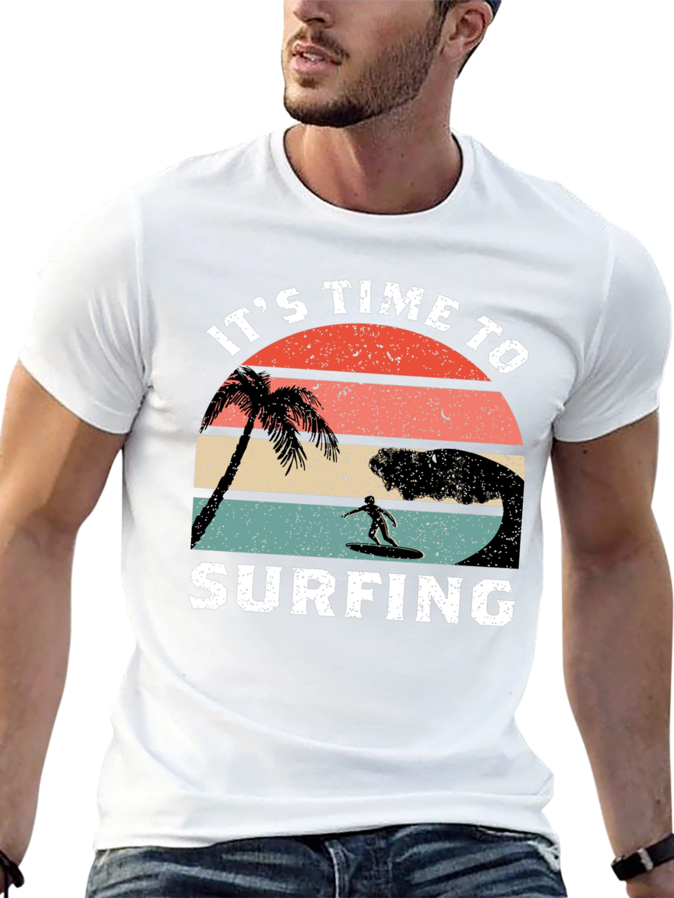 Its Time To Surfing T-Shirt - Black