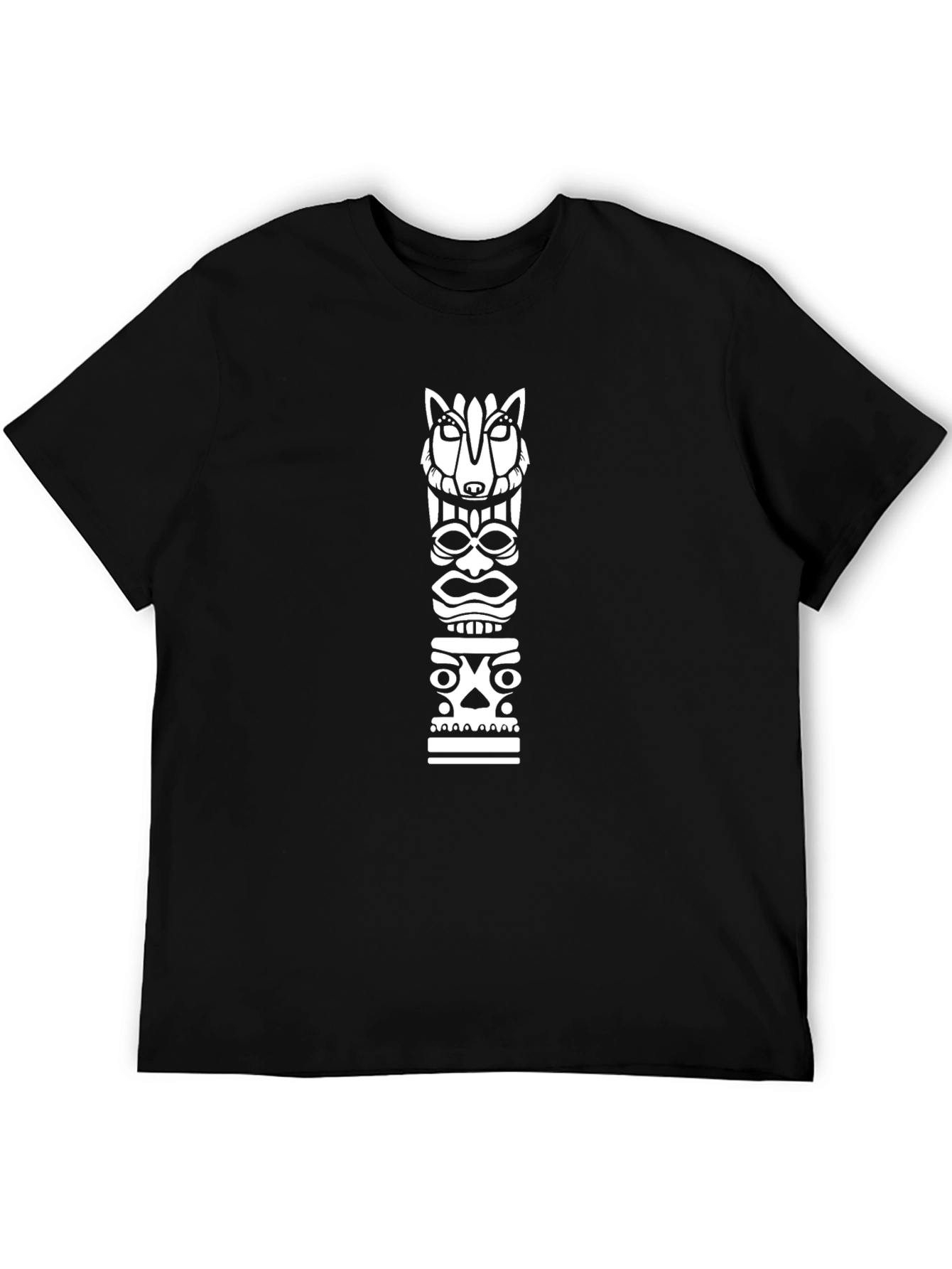 Tribal Totem Graphic Tee - Black