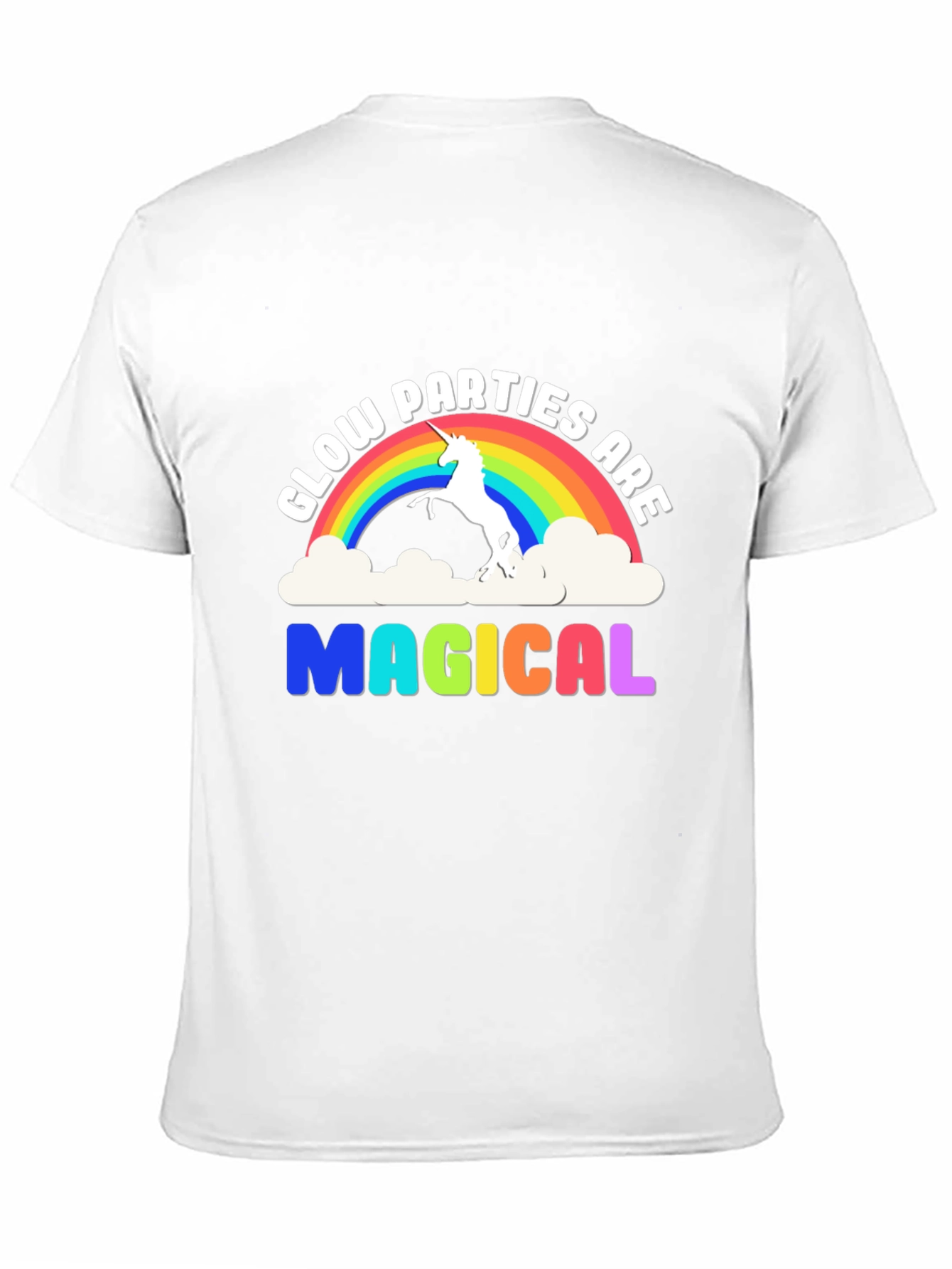 Magical Glow Party Rainbow Unicorn T-Shirt
