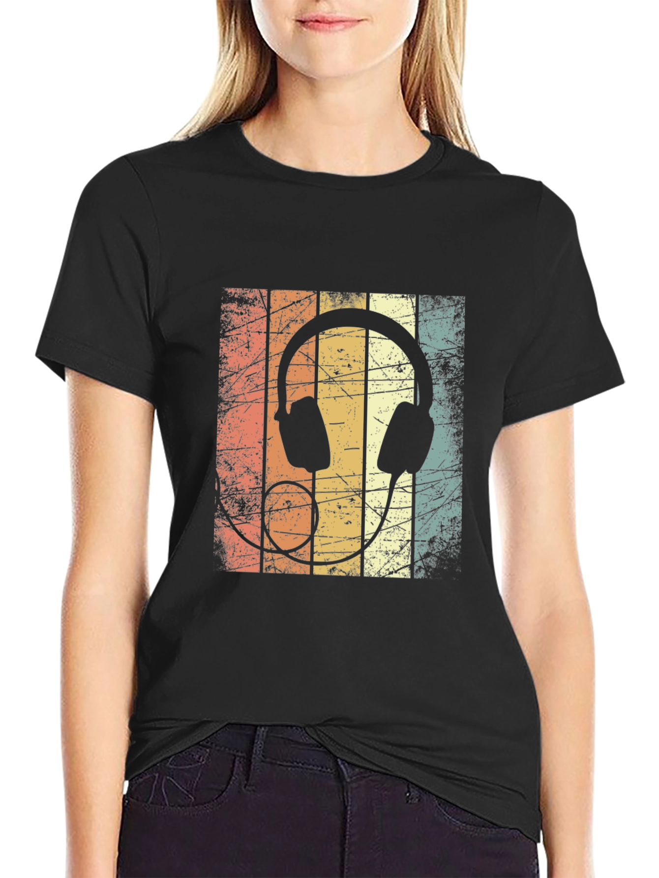 Retro Headphones Graphic T-Shirt
