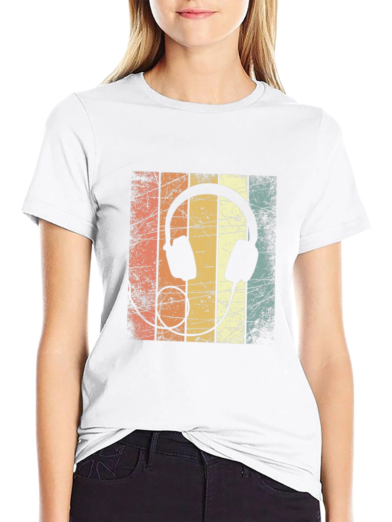Retro Headphones Graphic T-Shirt