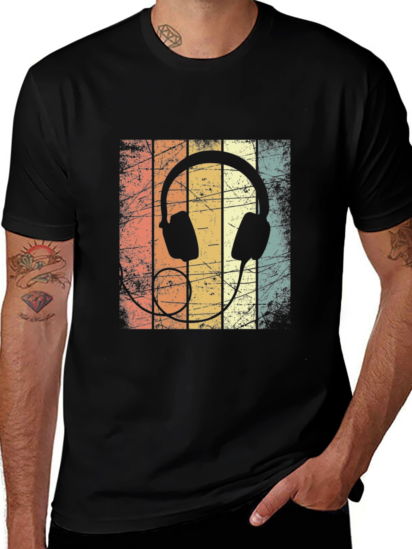 Retro Headphones Graphic T-Shirt