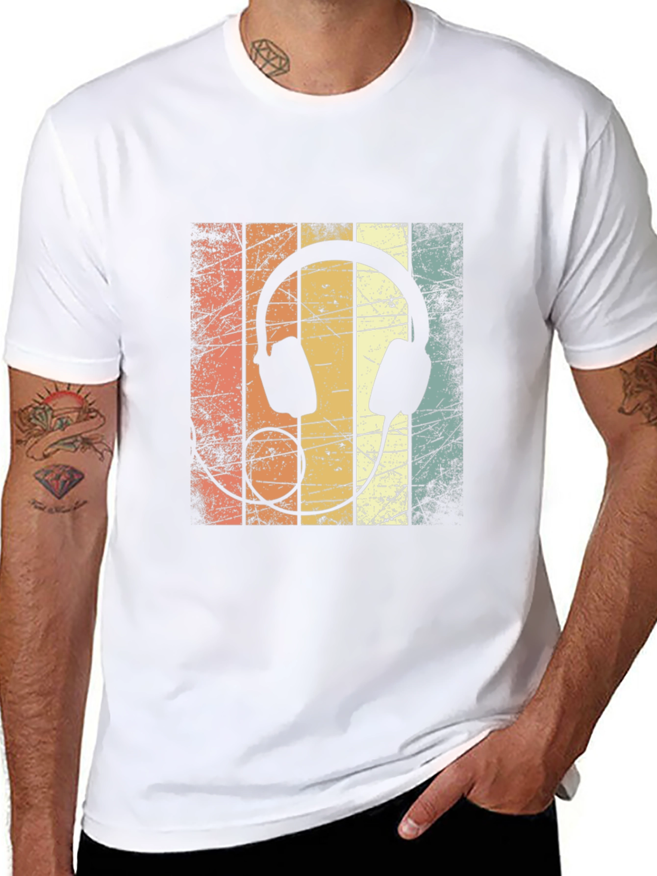 Retro Headphones Graphic T-Shirt