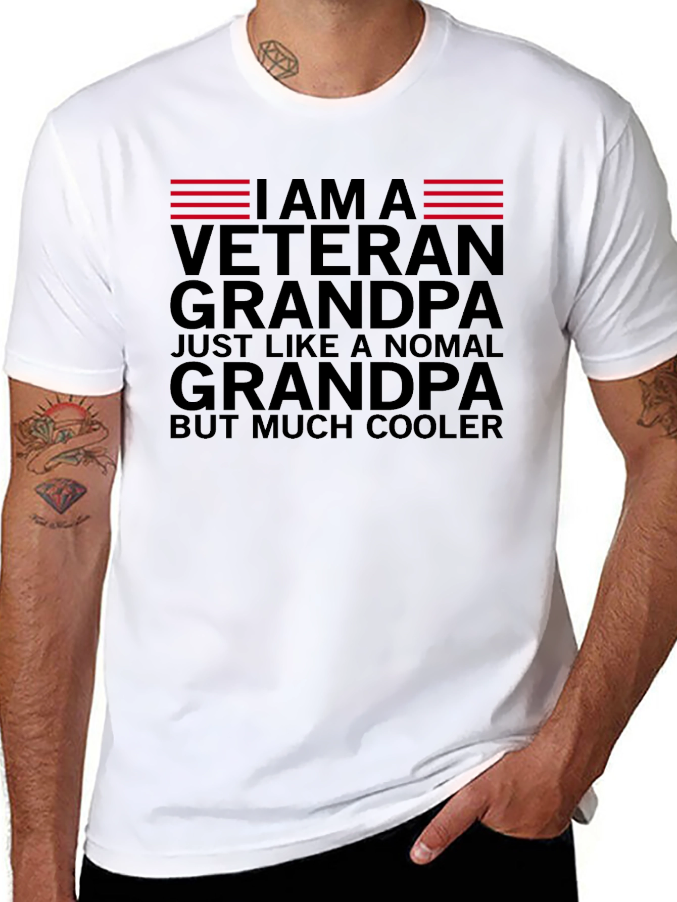 Veteran Grandpa T-Shirt - Cool Grandpa Tee