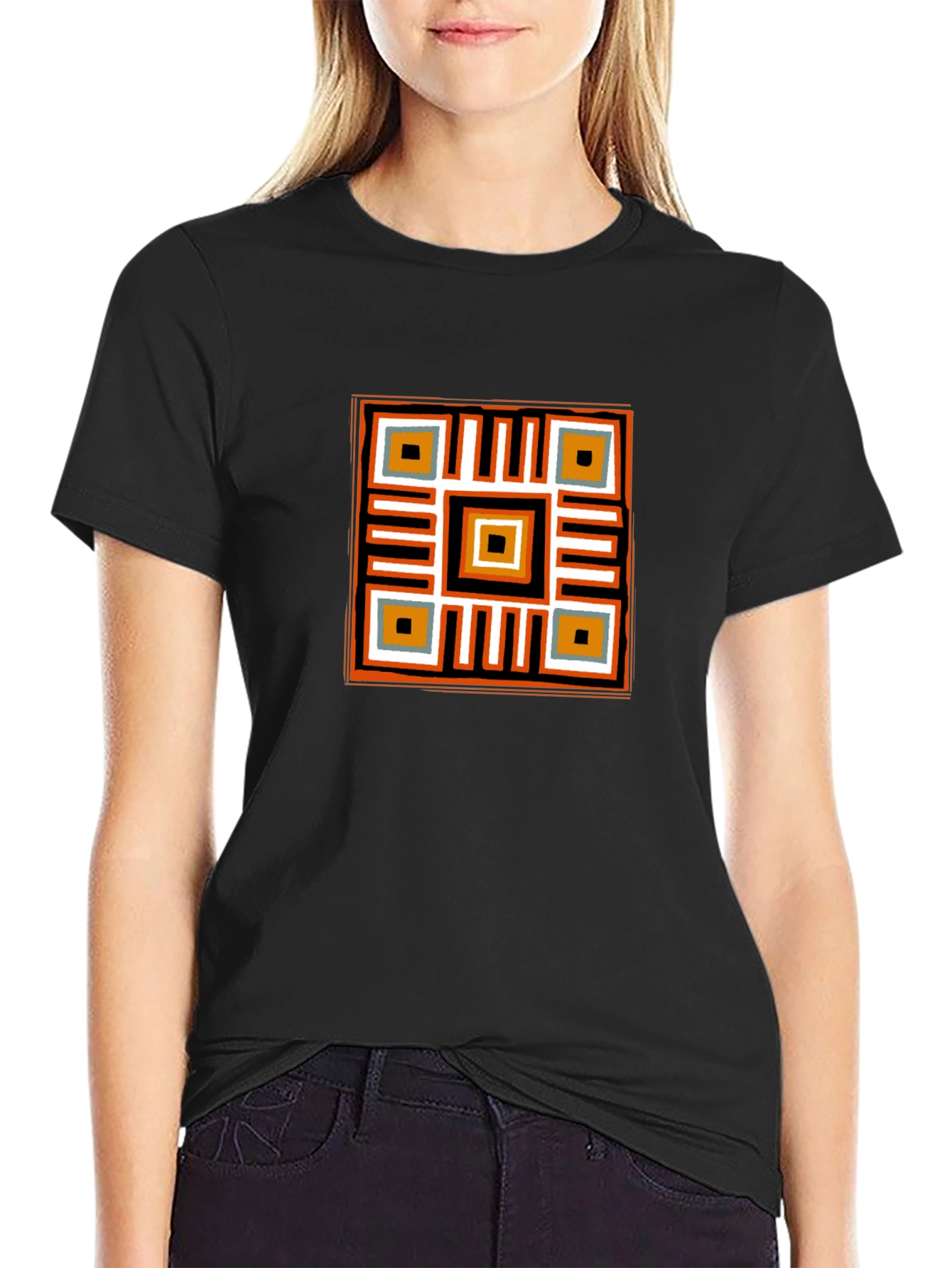 Geometric Print T-Shirt - Modern Style
