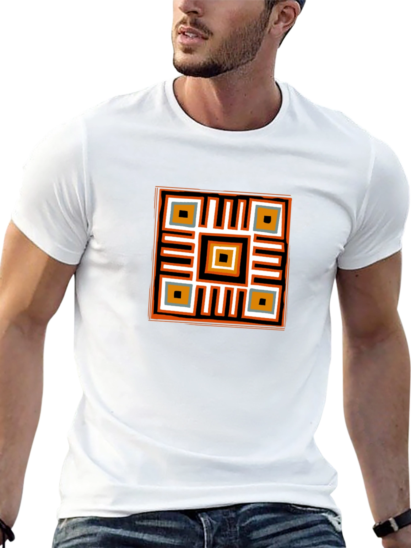 Geometric Print T-Shirt - Modern Style