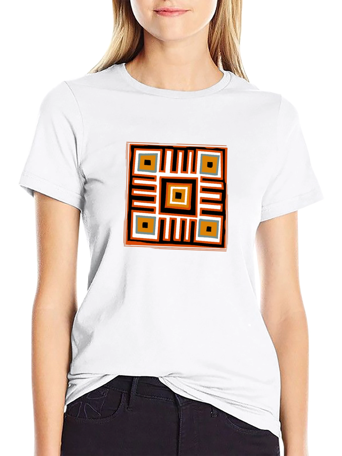 Geometric Print T-Shirt - Modern Style