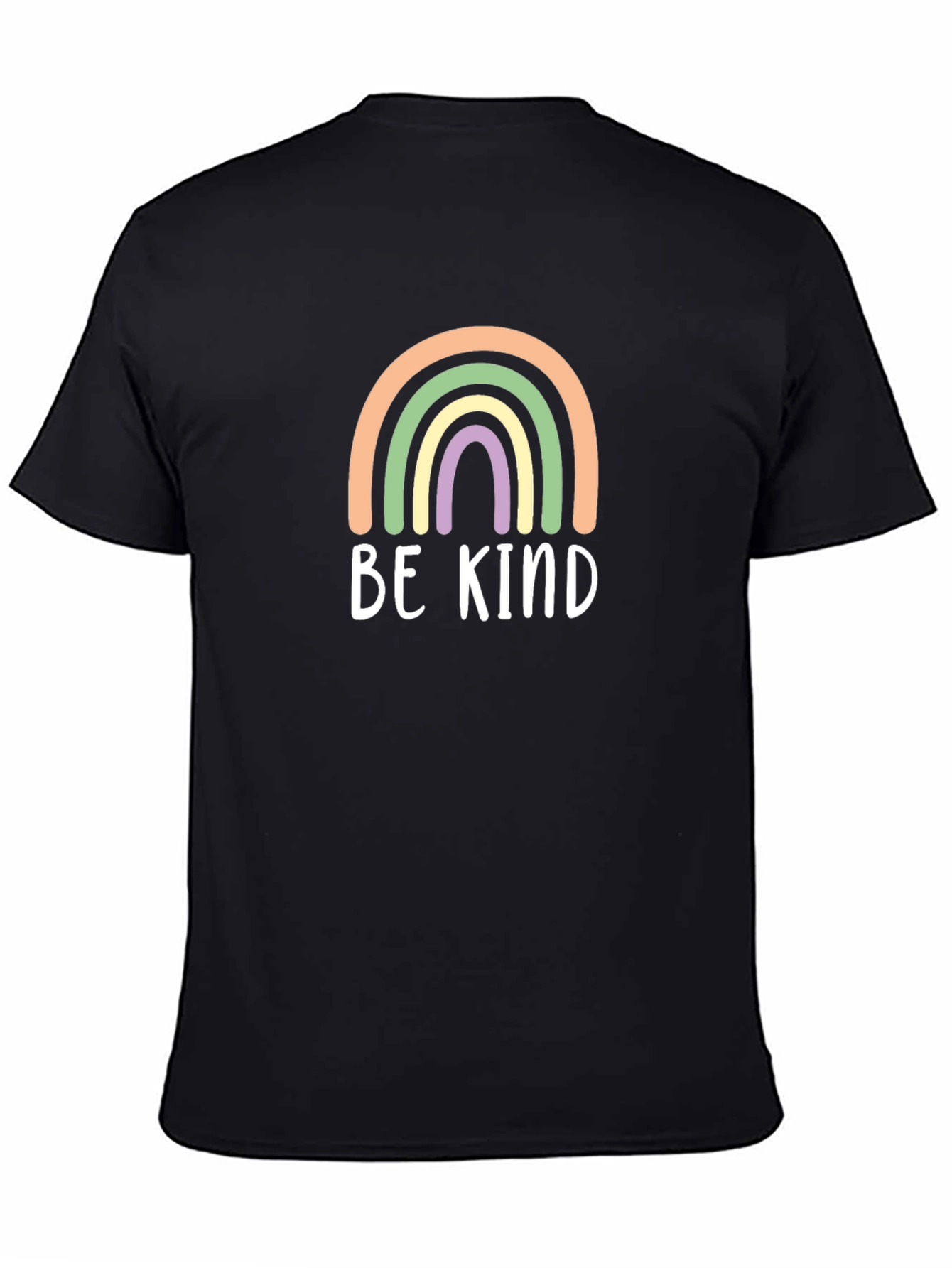 Be Kind Rainbow Graphic Tee - Black
