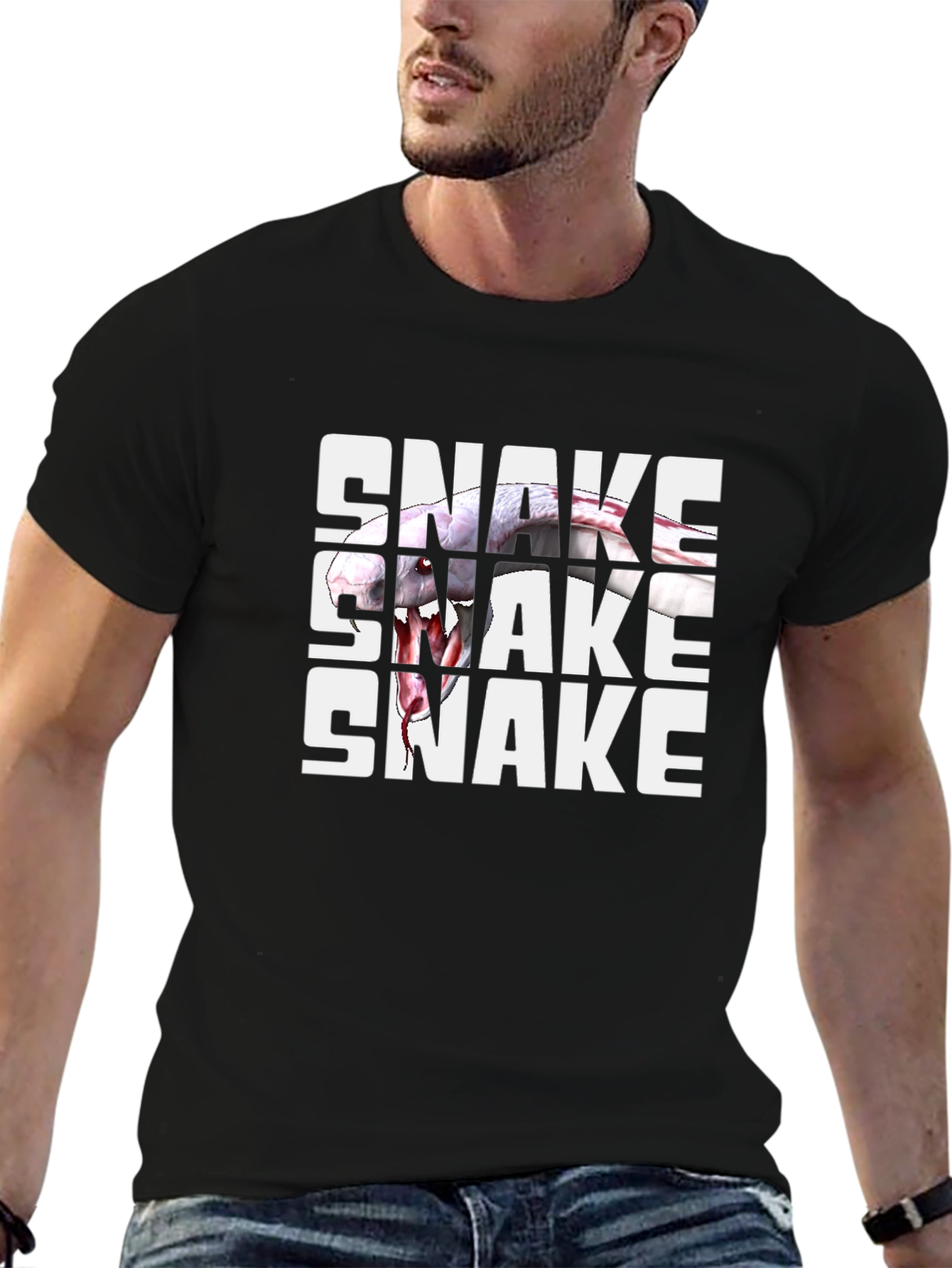 Snake Graphic Tee - Bold Statement T-Shirt