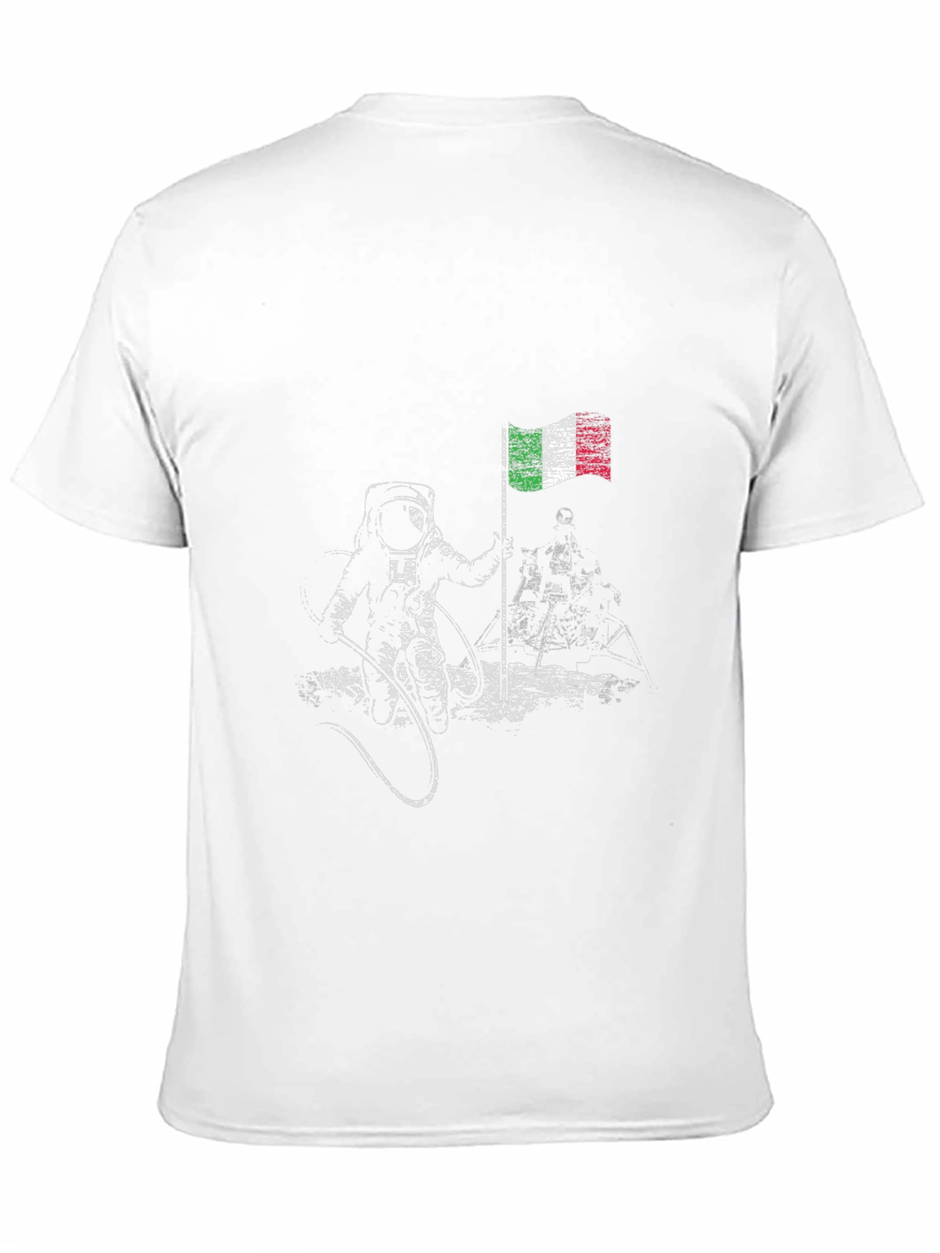 Italian Flag Astronaut Graphic Tee - Black