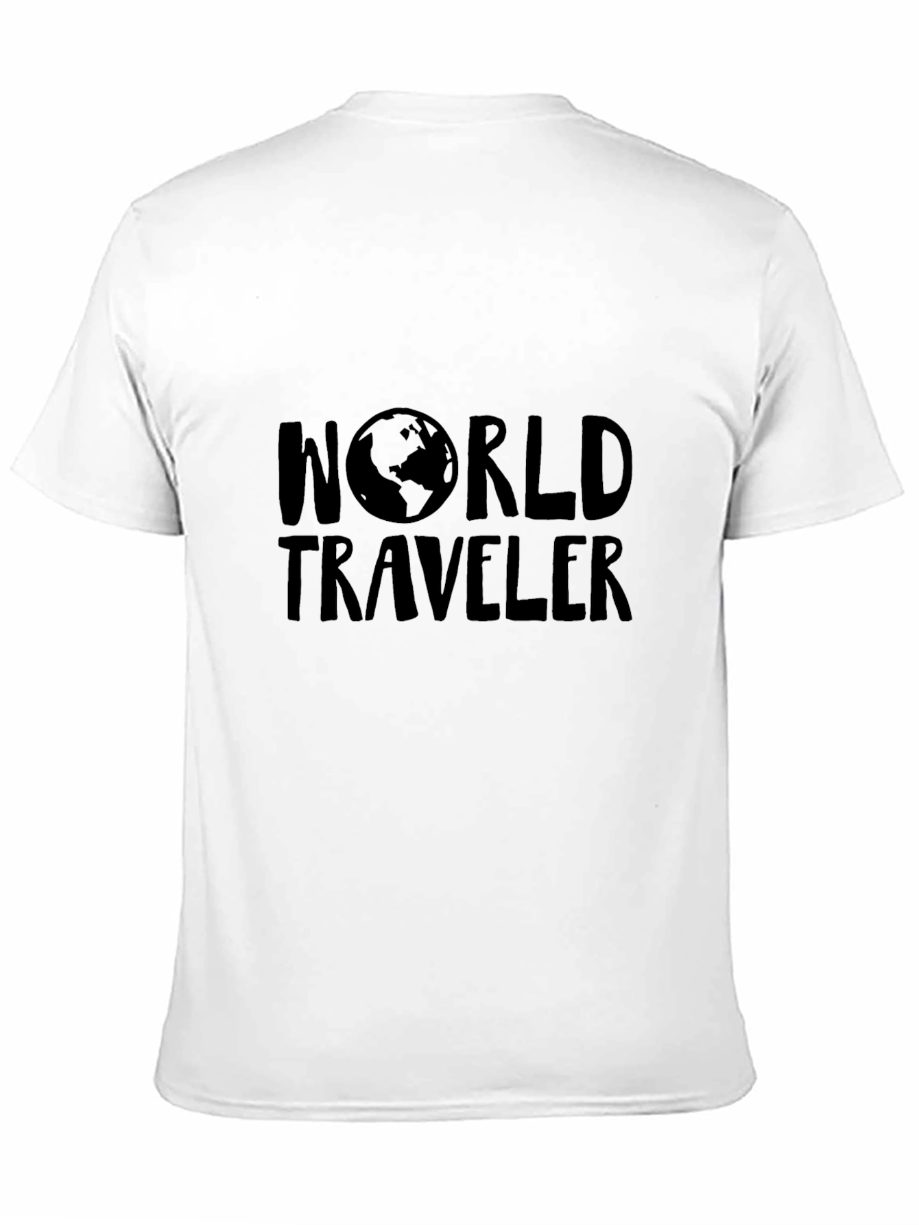 World Traveler Graphic Tee - Black Cotton