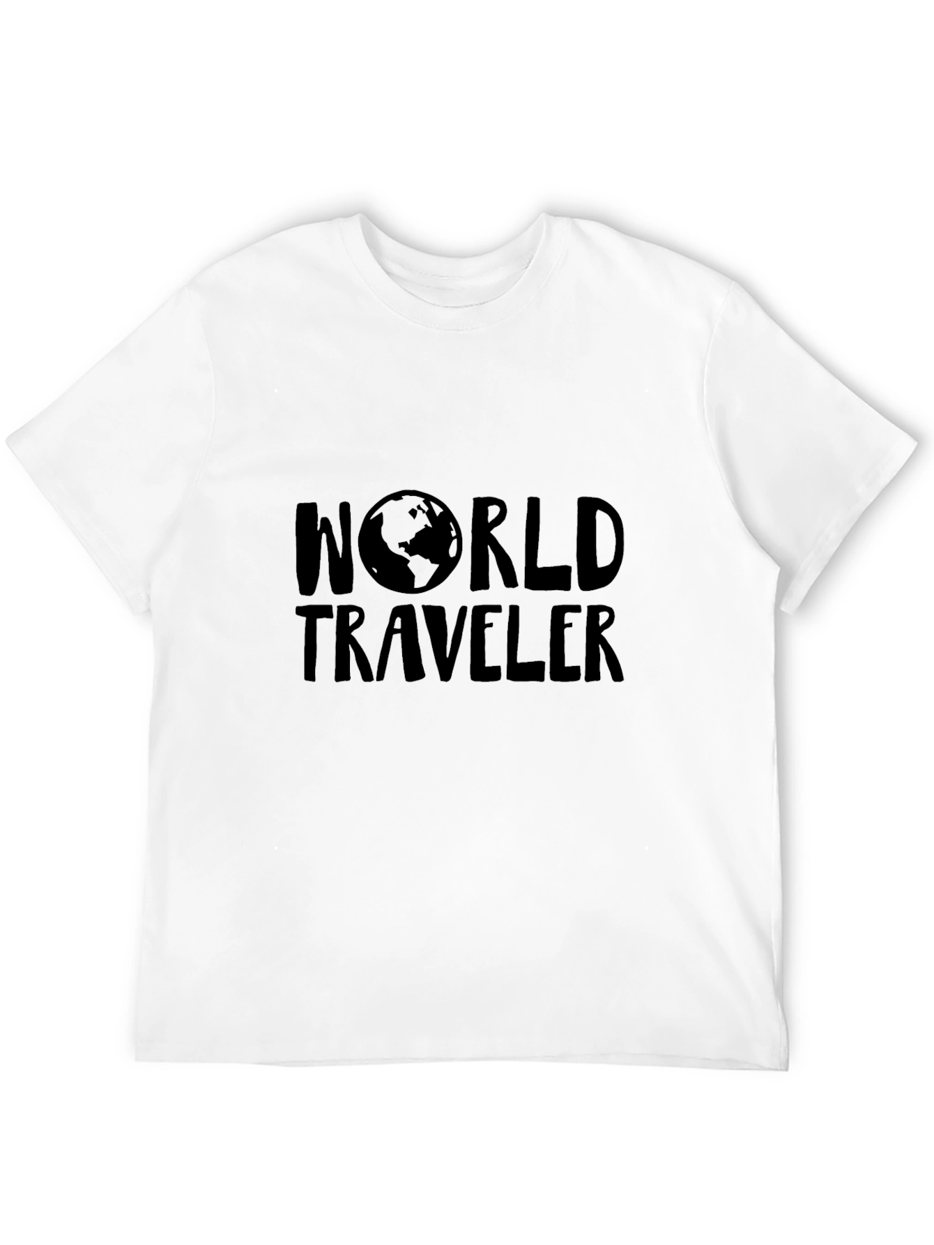 World Traveler Graphic Tee - Black Cotton