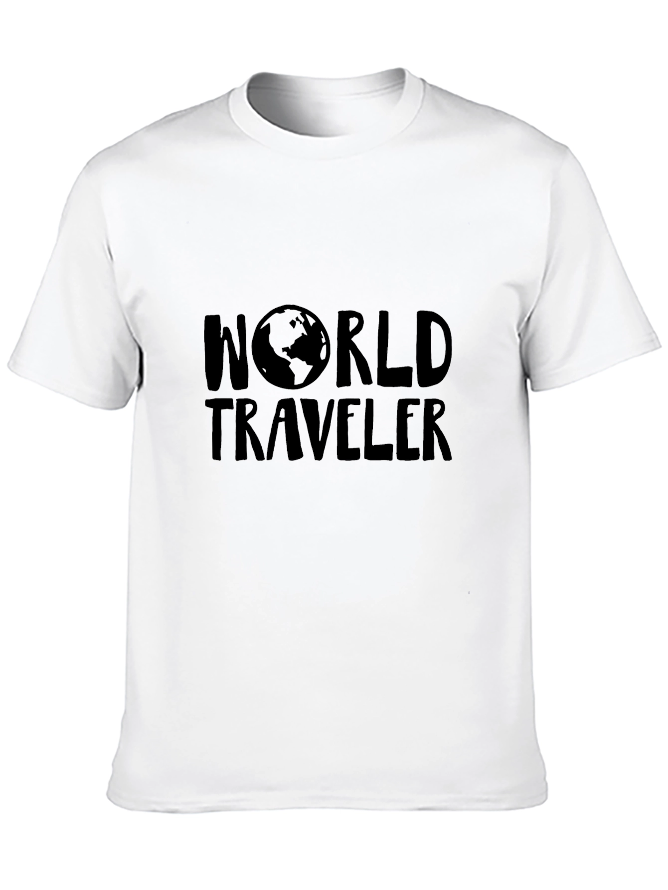 World Traveler Graphic Tee - Black Cotton