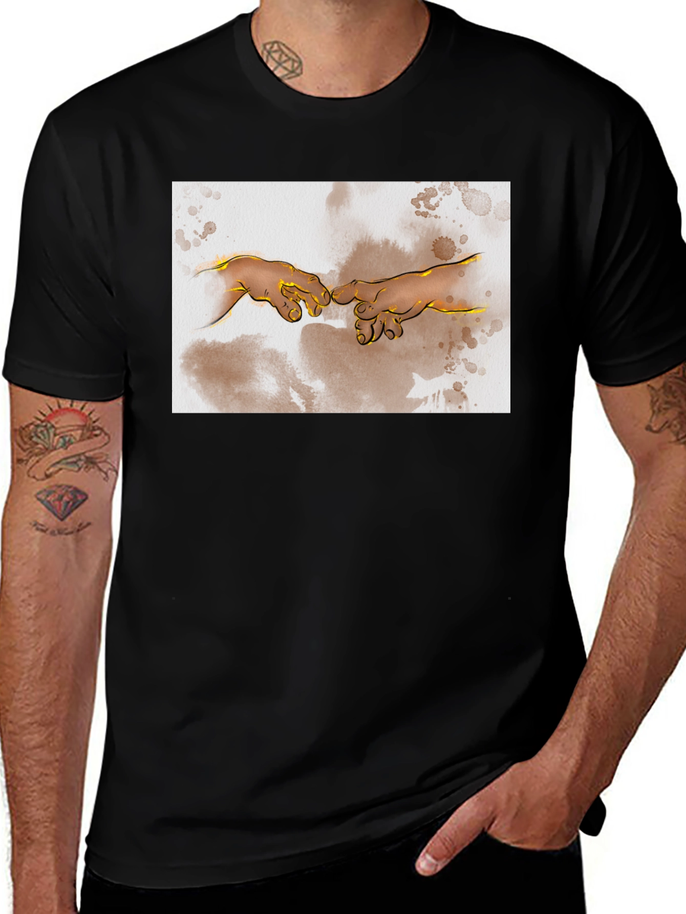 Creation of Adam Graphic T-Shirt - Artsy Style