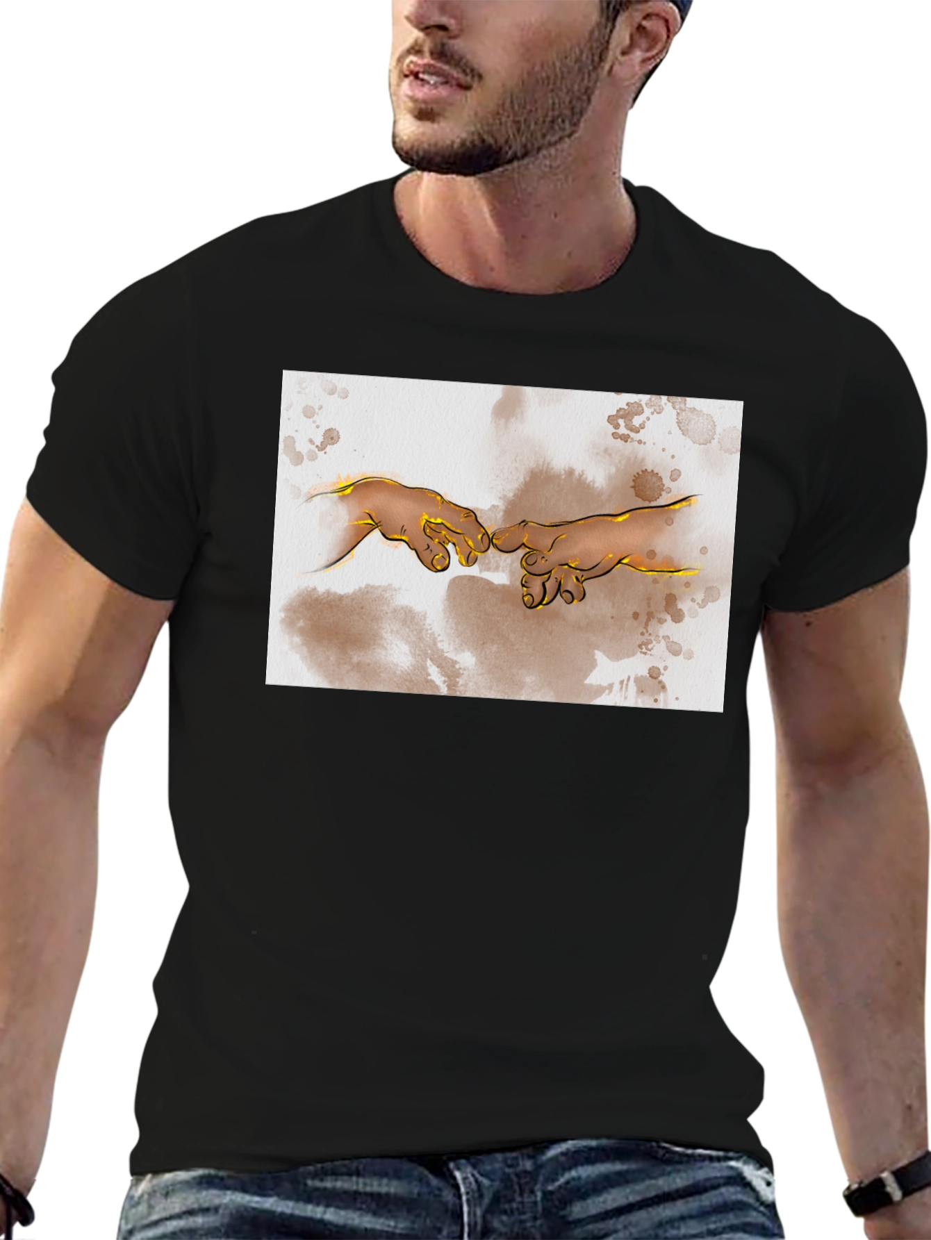 Creation of Adam Graphic T-Shirt - Artsy Style
