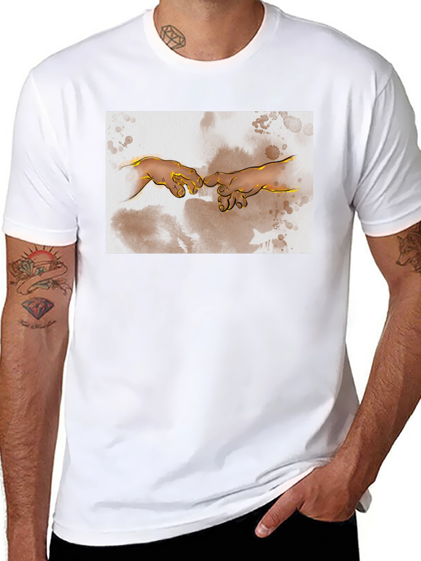 Creation of Adam Graphic T-Shirt - Artsy Style