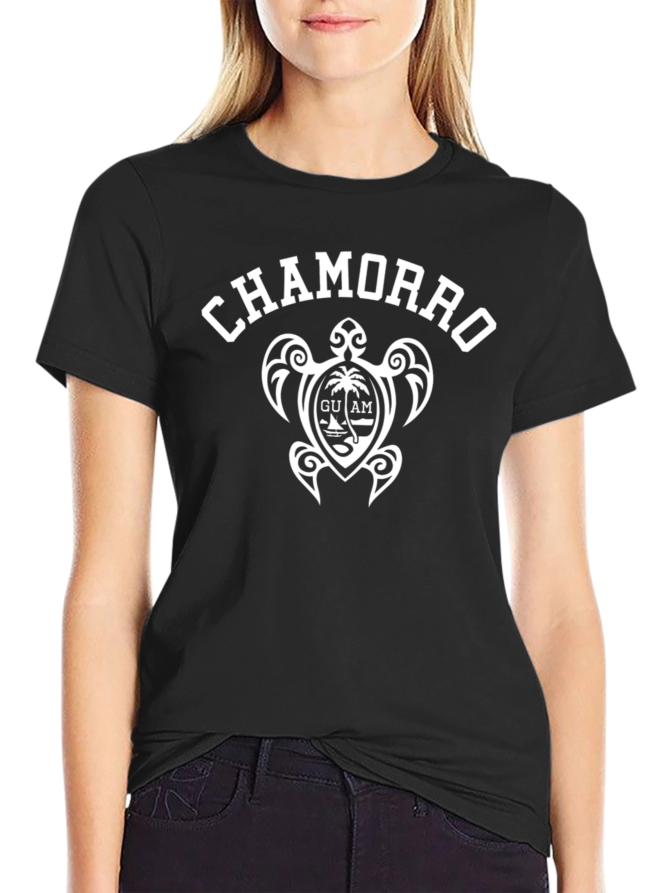 Chamorro Guam Turtle Black T-Shirt