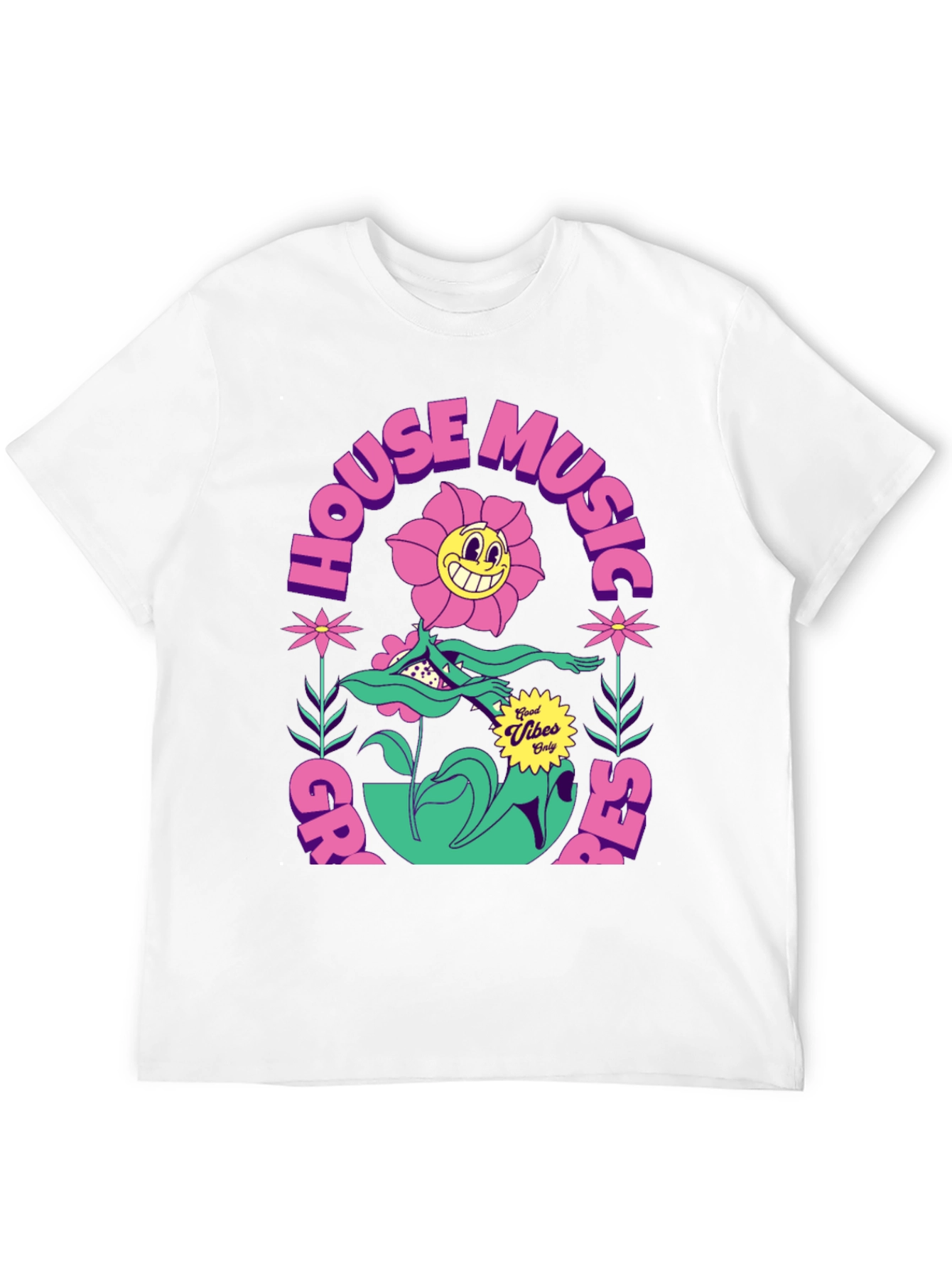 Groovy House Music Tee - Good Vibes Only