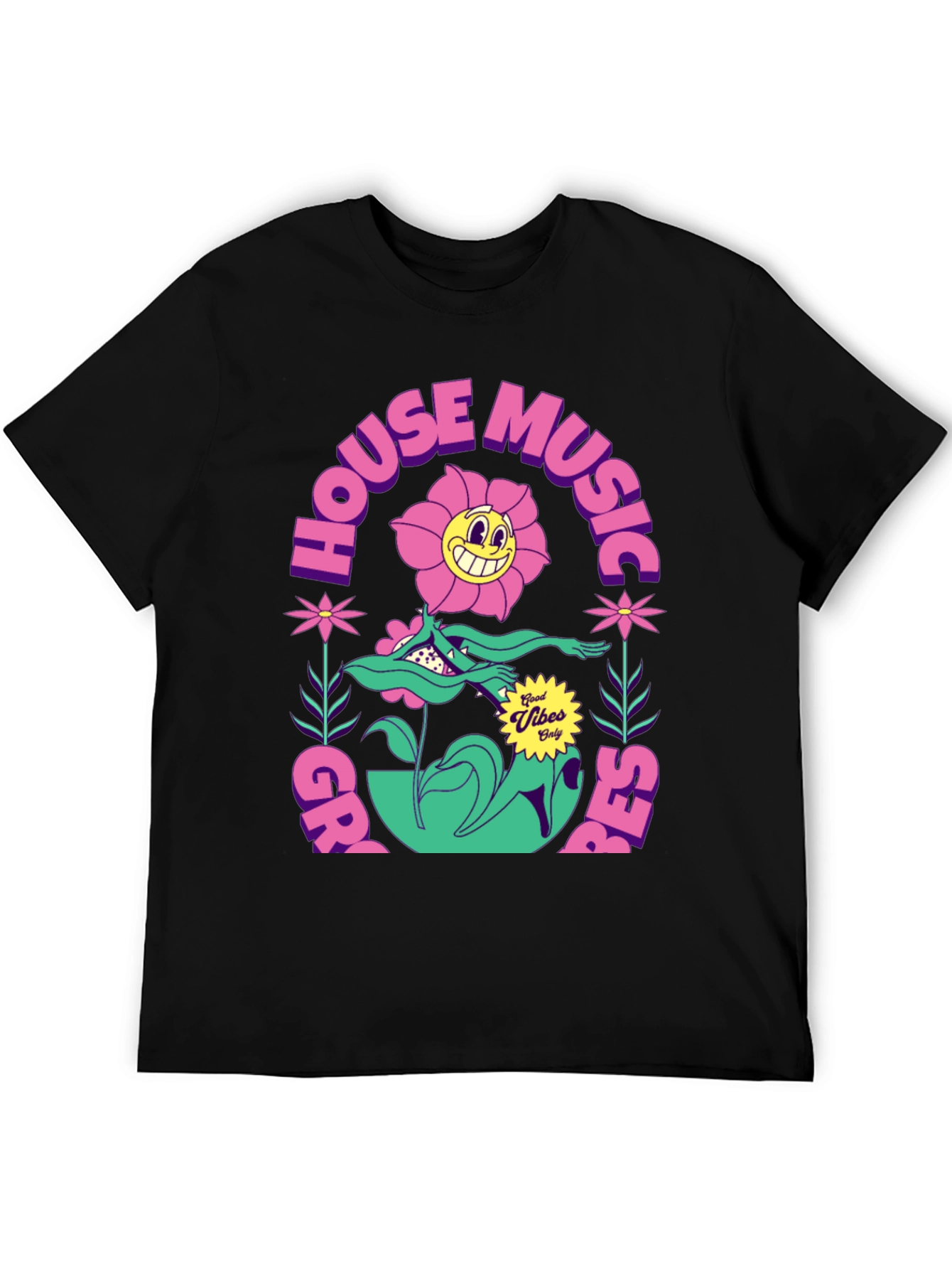 Groovy House Music Tee - Good Vibes Only